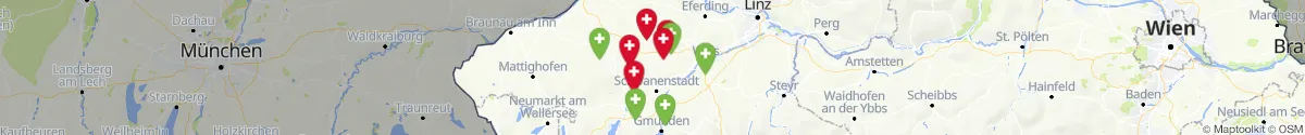 Kartenansicht für Apotheken-Notdienste in der Nähe von Aistersheim (Grieskirchen, Oberösterreich)